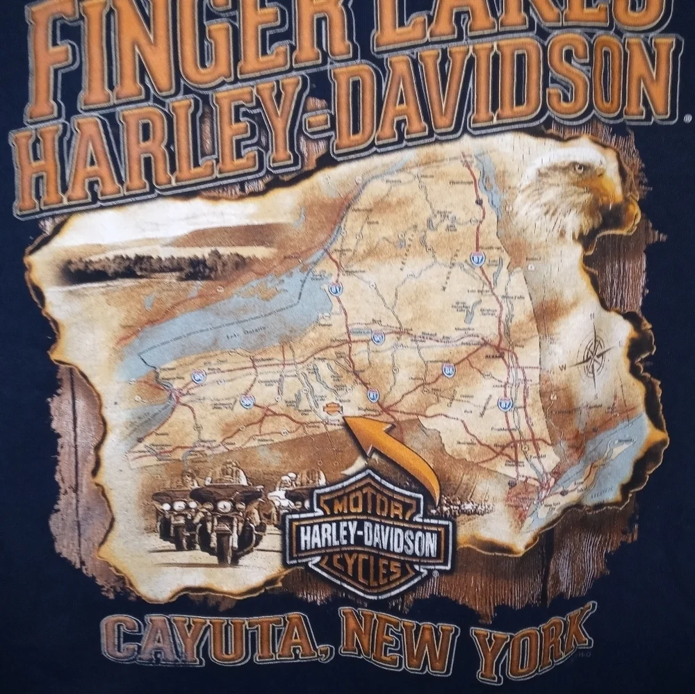 Harley-davidson long sleeve DECLARE YOUR INDEPENDENCE T Shirt Double sided